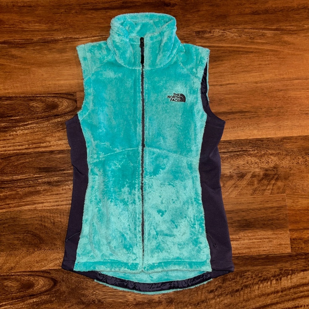 The North Face Turquoise and Navy Fleece Vest